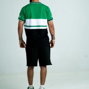Camiseta Polo Converse blanca y verde