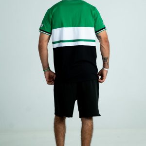Camiseta Polo Converse blanca y verde