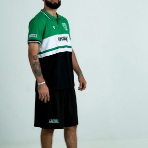Camiseta Polo Converse blanca y verde