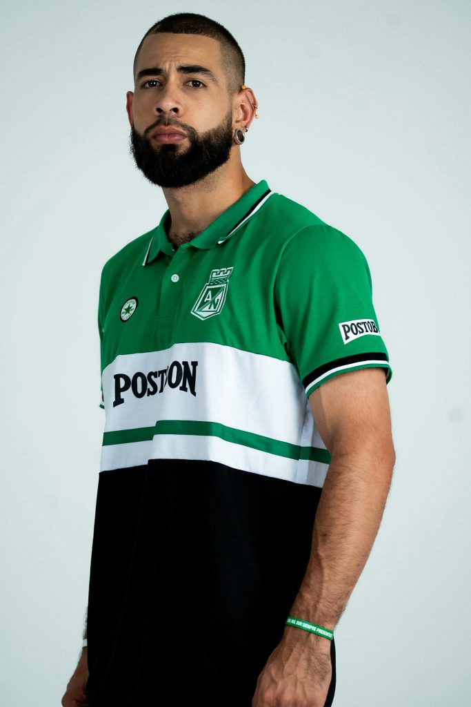 Camiseta Polo Converse blanca y verde