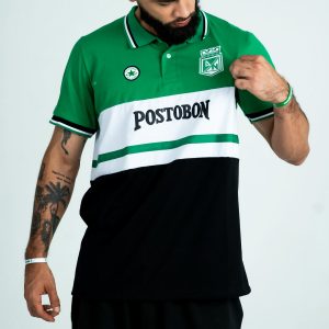 Camiseta Polo Converse blanca y verde