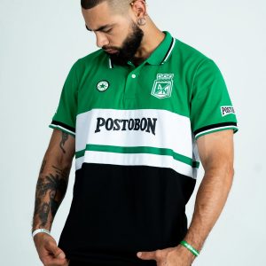 Camiseta Polo Converse blanca y verde