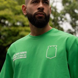 Camisa Pasión y gloria del pueblo colombiano verde